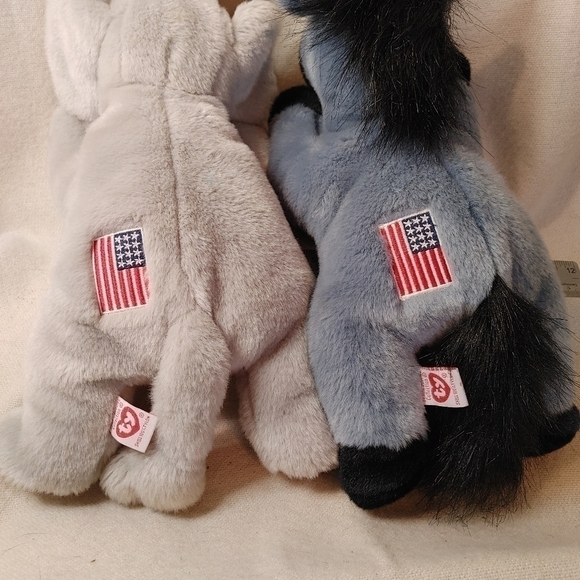 TY Beanie Buddies Collection Righty and Lefty USA American Politics - Picture 4 of 13